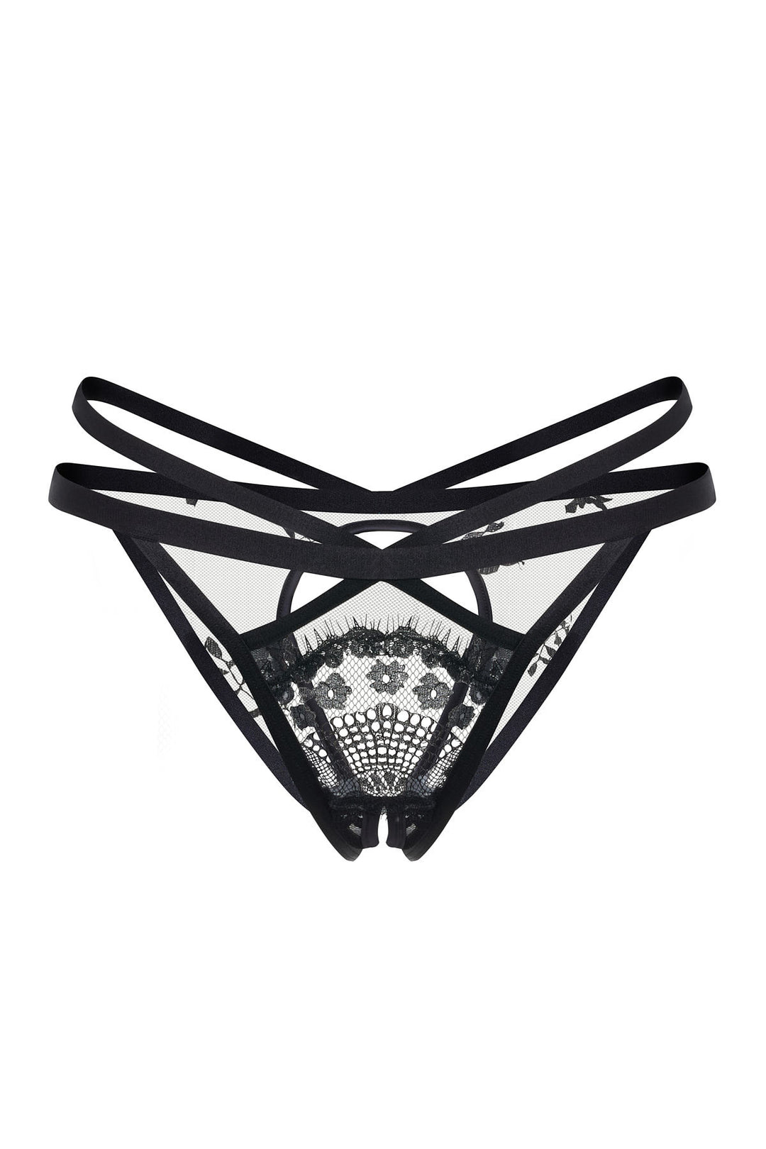 Calliope Eyelash Lace Ouvert Panty