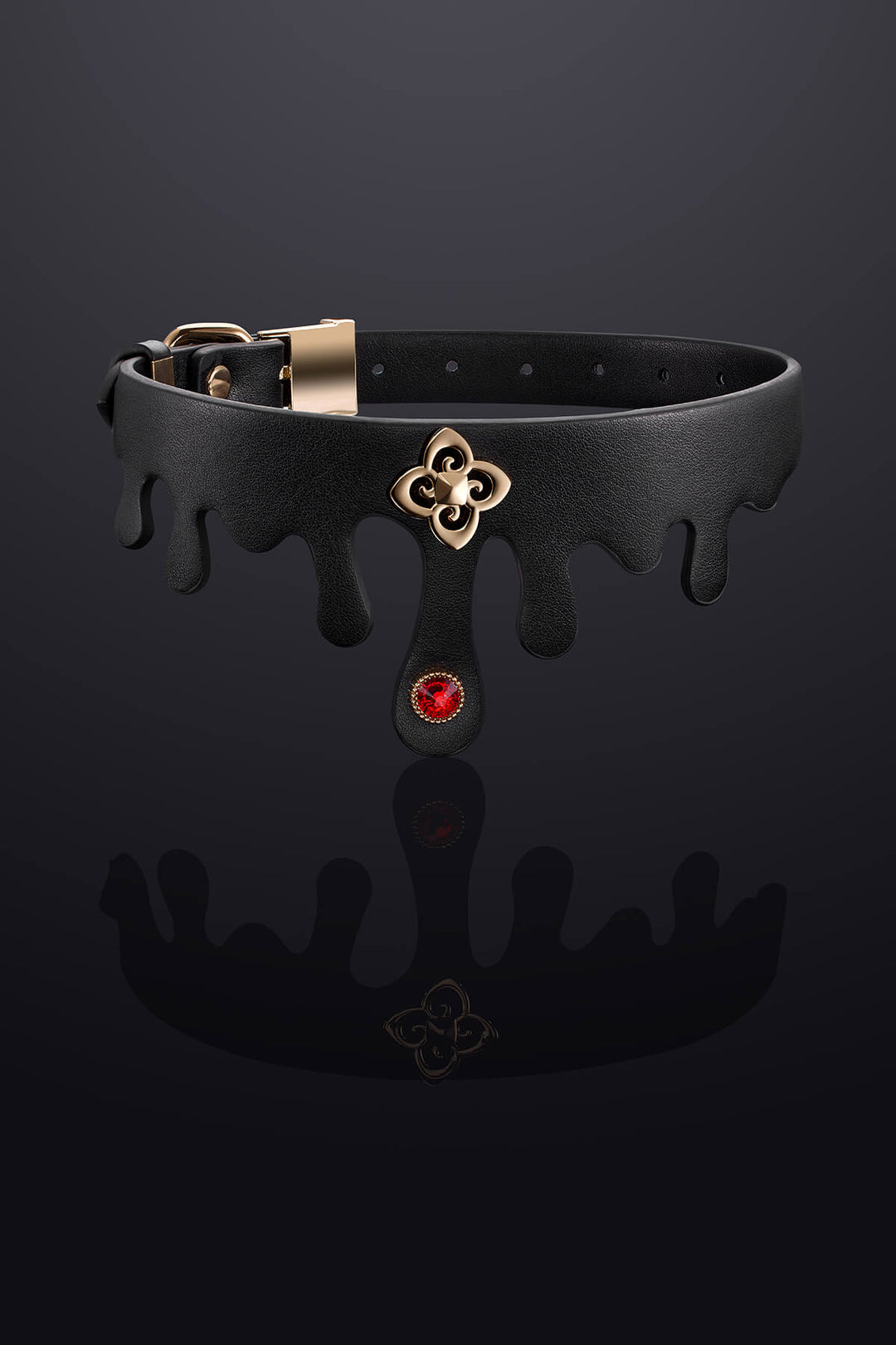 Drip Leather Collar Choker