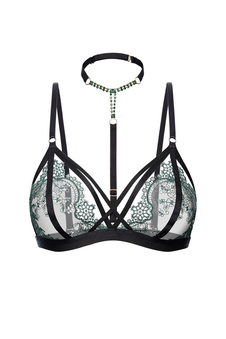 Psyche Embroidered Harness Bralette