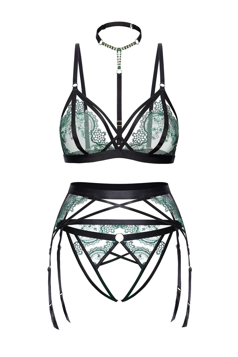 Psyche Embroidered Ouvert Panty