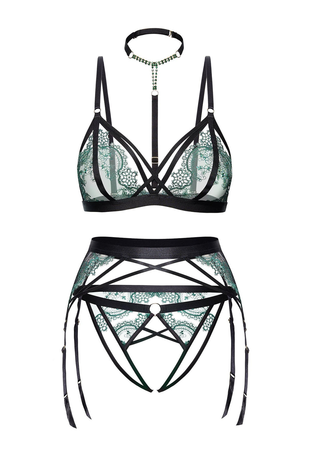 Psyche Embroidered Ouvert Panty