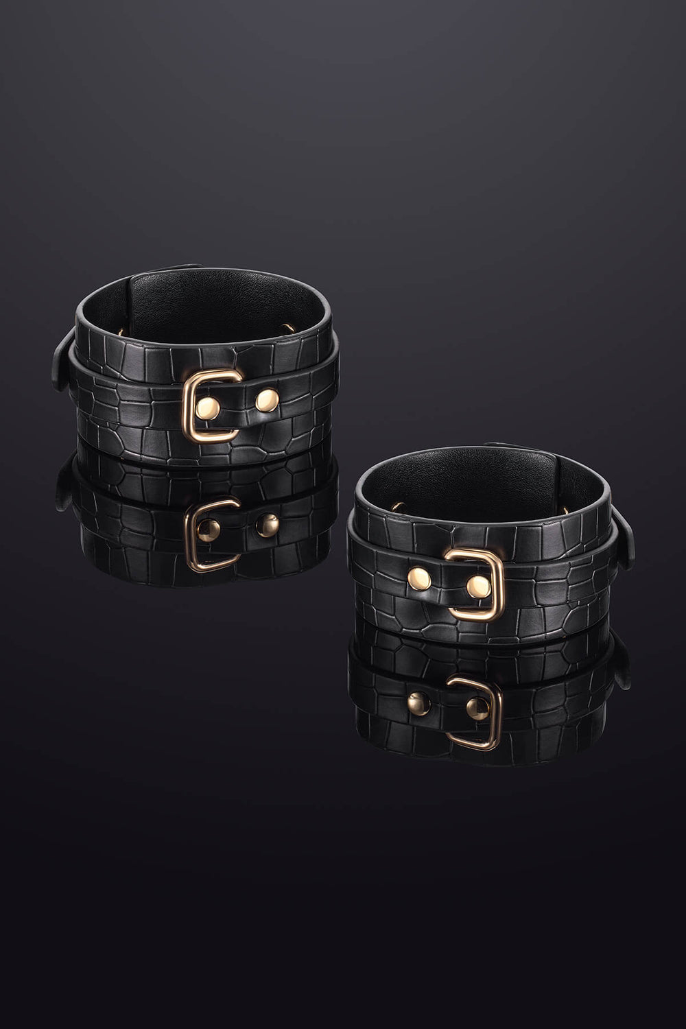 Regalia Leather Ankle Cuffs Black
