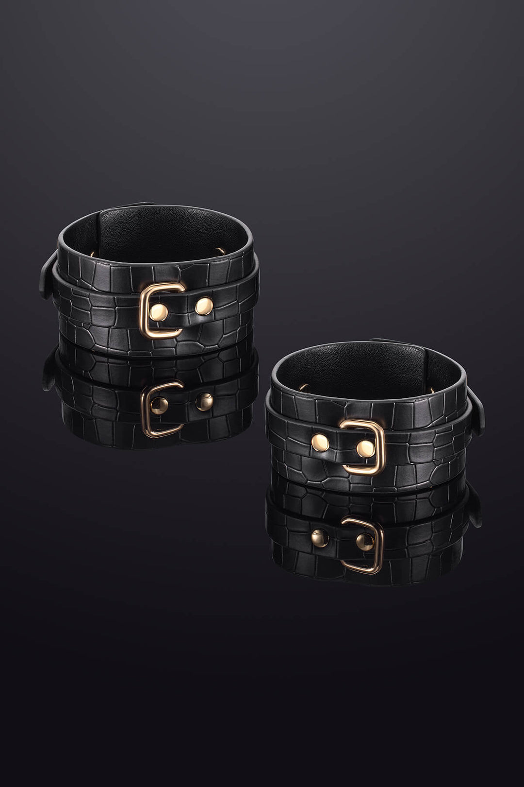 Regalia Leather Ankle Cuffs Black