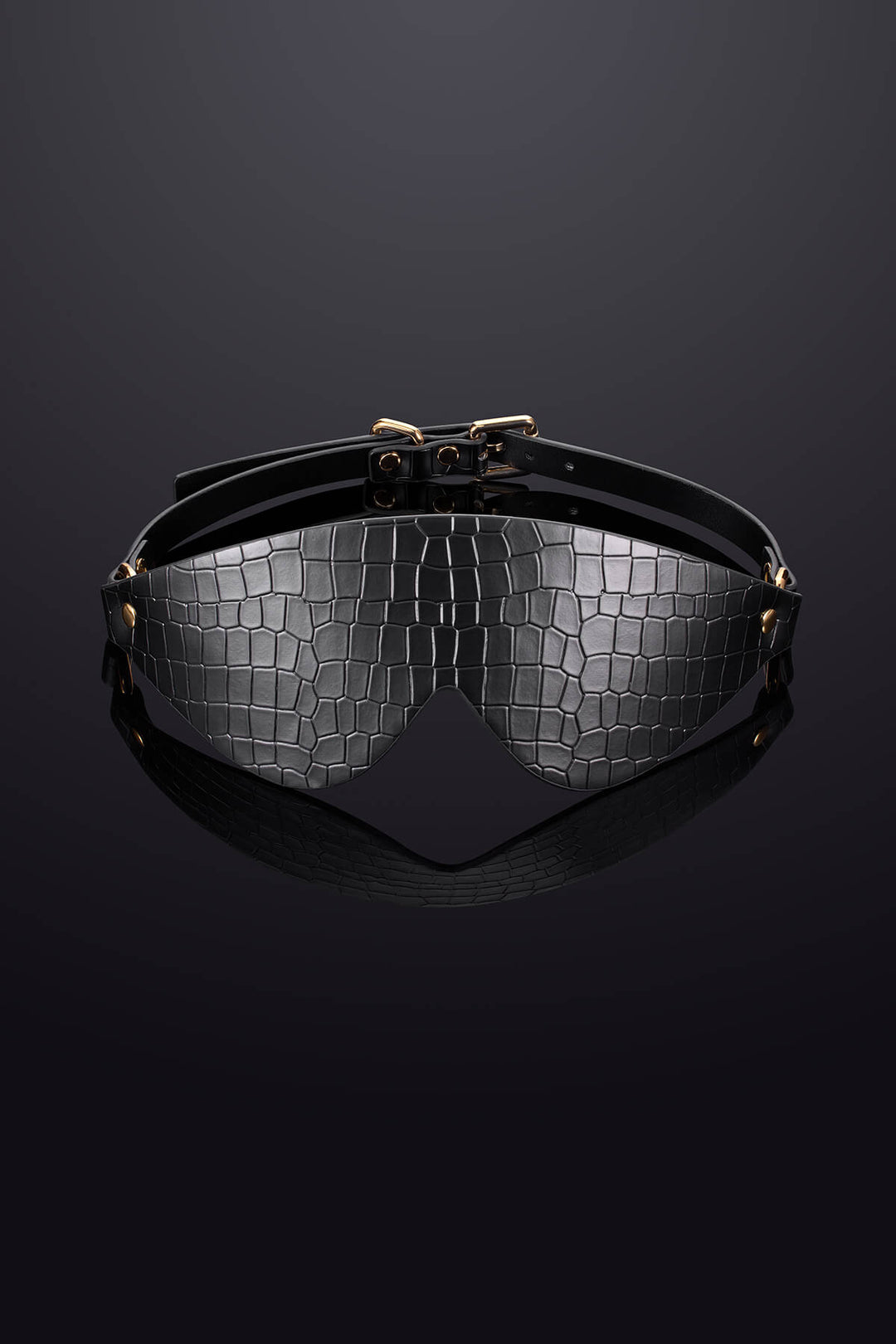 Regalia Leather Blindfold Mask Black