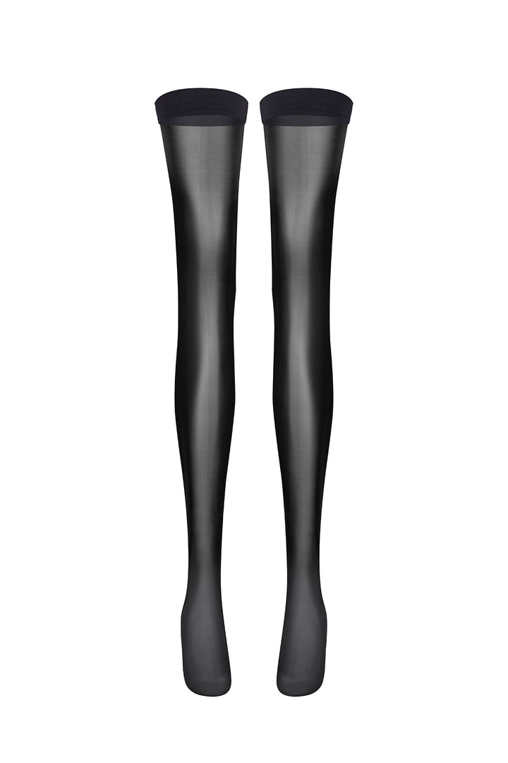 Sheer Stay Ups Stockings Black