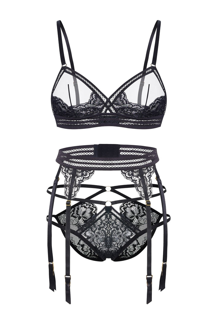 Thalia Floral Lace Ouvert Panty