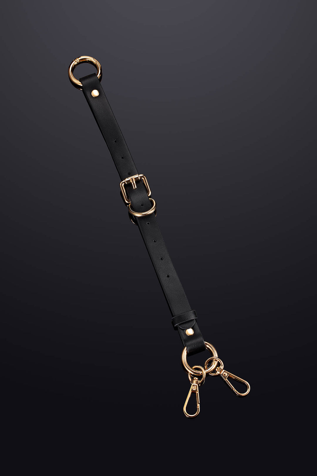 Thorn Connecting Leather Chain Black