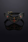 Echo Leather Collar Choker Black&Gold