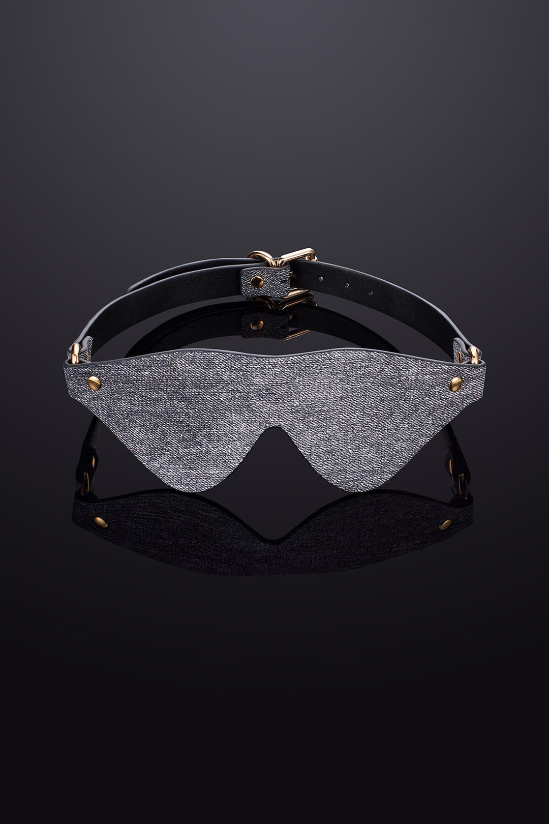 Iris Leather Blindfold Mask