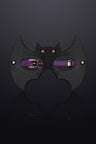 Nyx Leather Bat Eye Mask Black&Purple