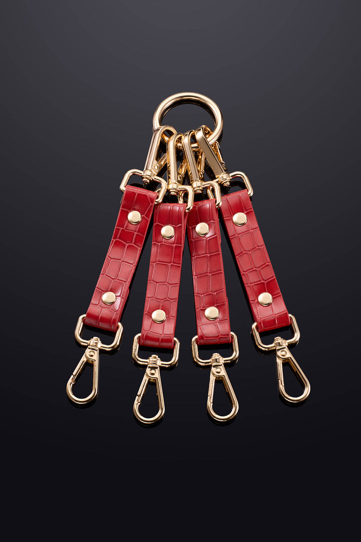 Regalia Connecting Leather Chain Red