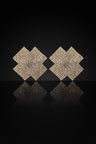 Reverie Rhinestone Cross-Shaped Pasties Gold