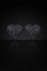 Reverie Rhinestone Fine Heart Pasties Black