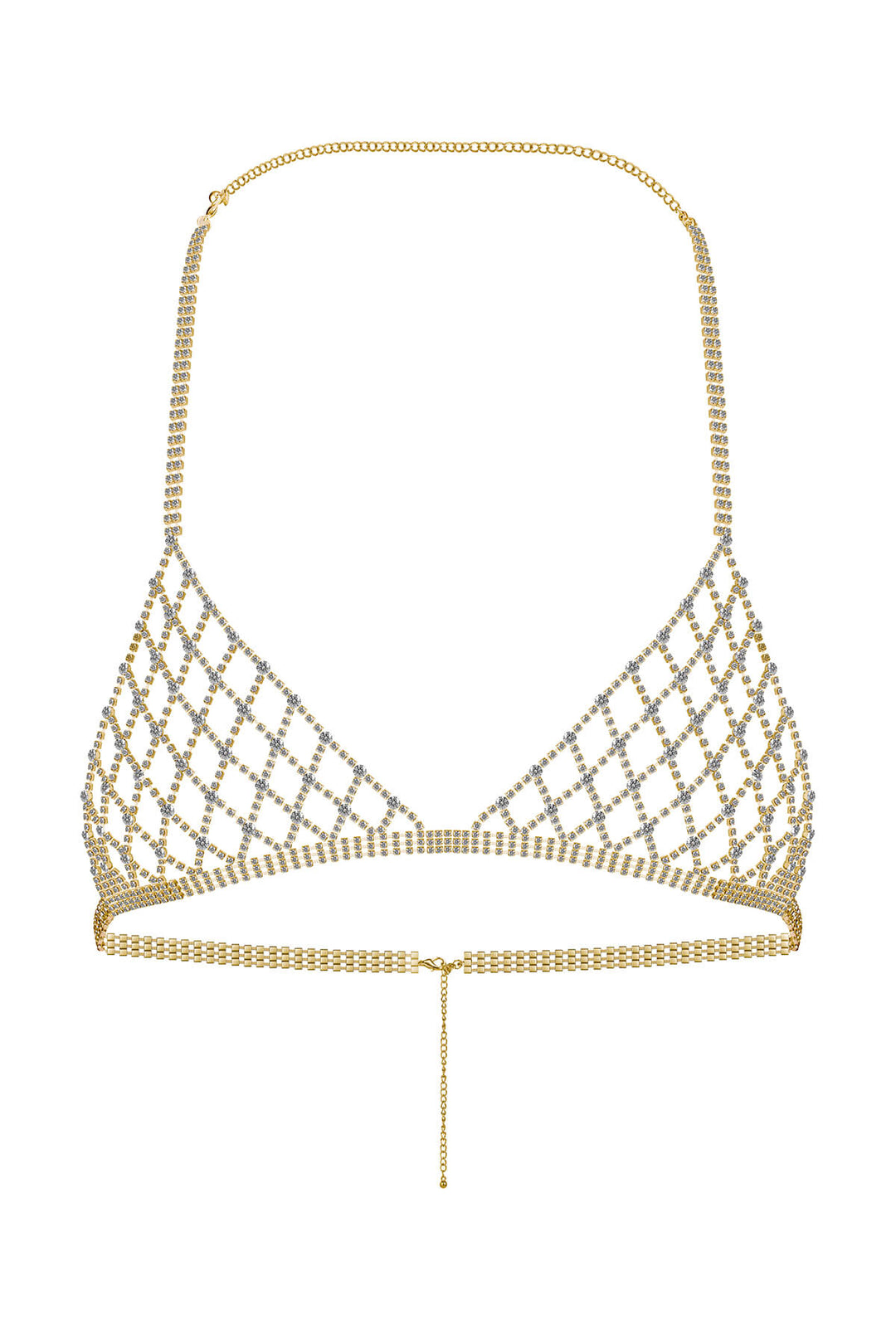 Reverie Rhinestone Lattice Soft Bra Gold
