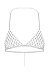 Reverie Rhinestone Lattice Soft Bra Silver