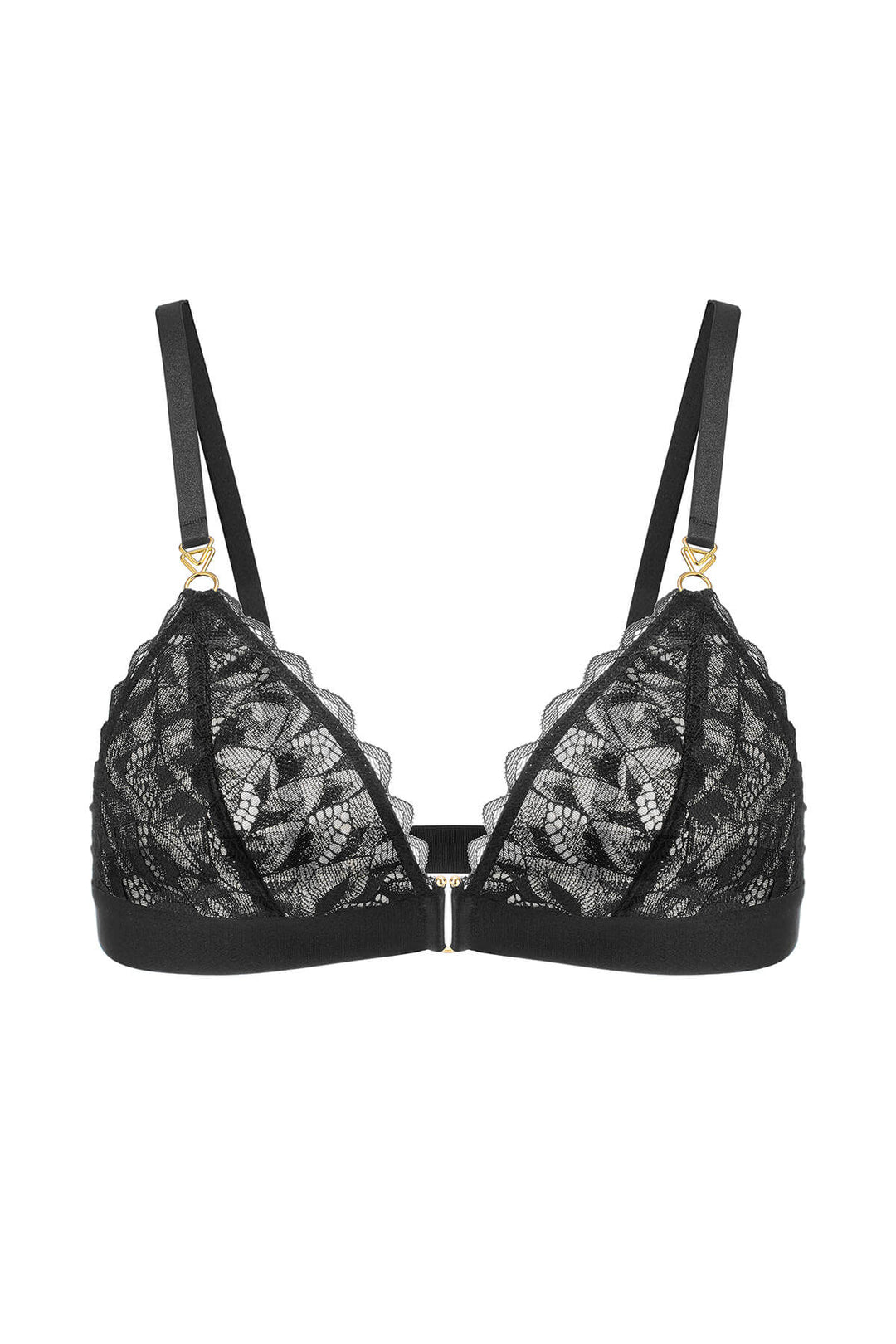 Thalassa Floral Lace Bralette Black