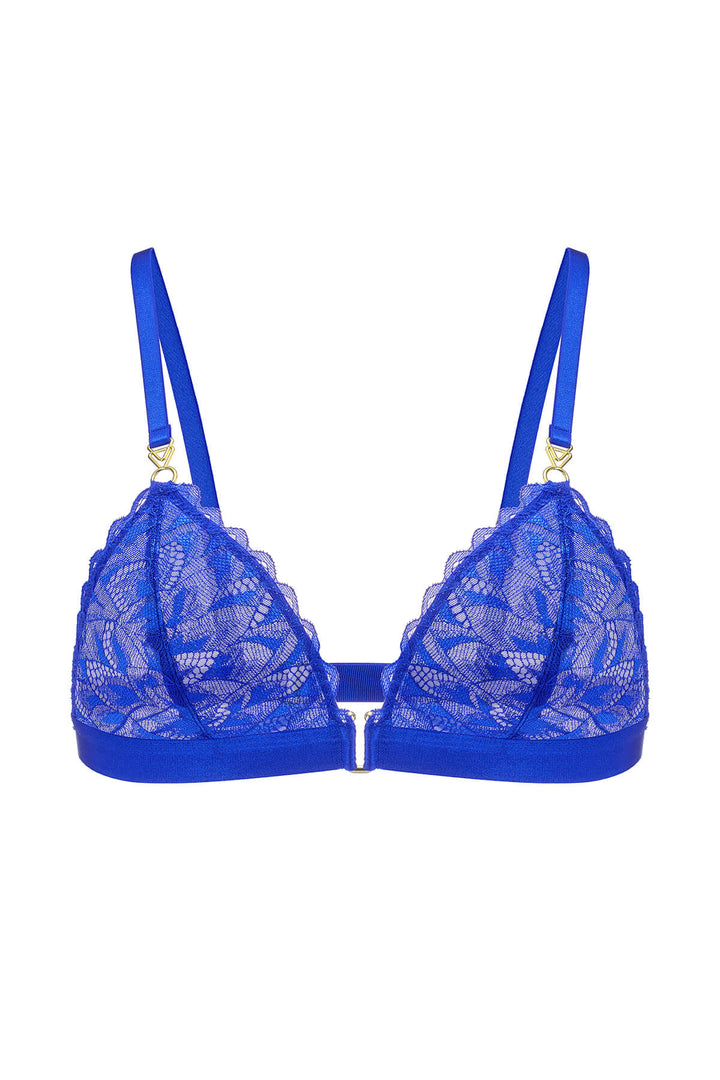 Thalassa Floral Lace Bralette Royal Blue