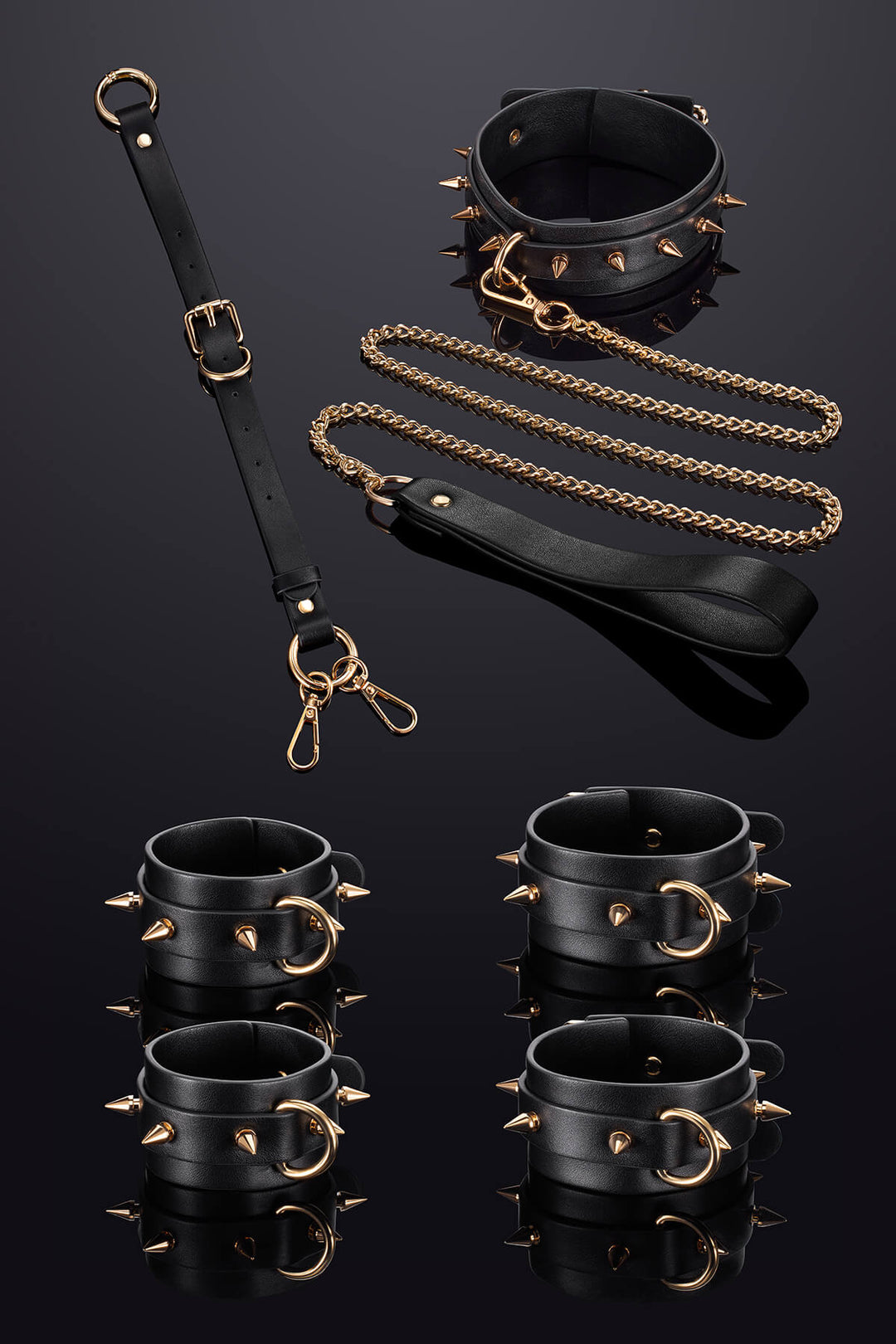Thorn Leather Bondage Set Black