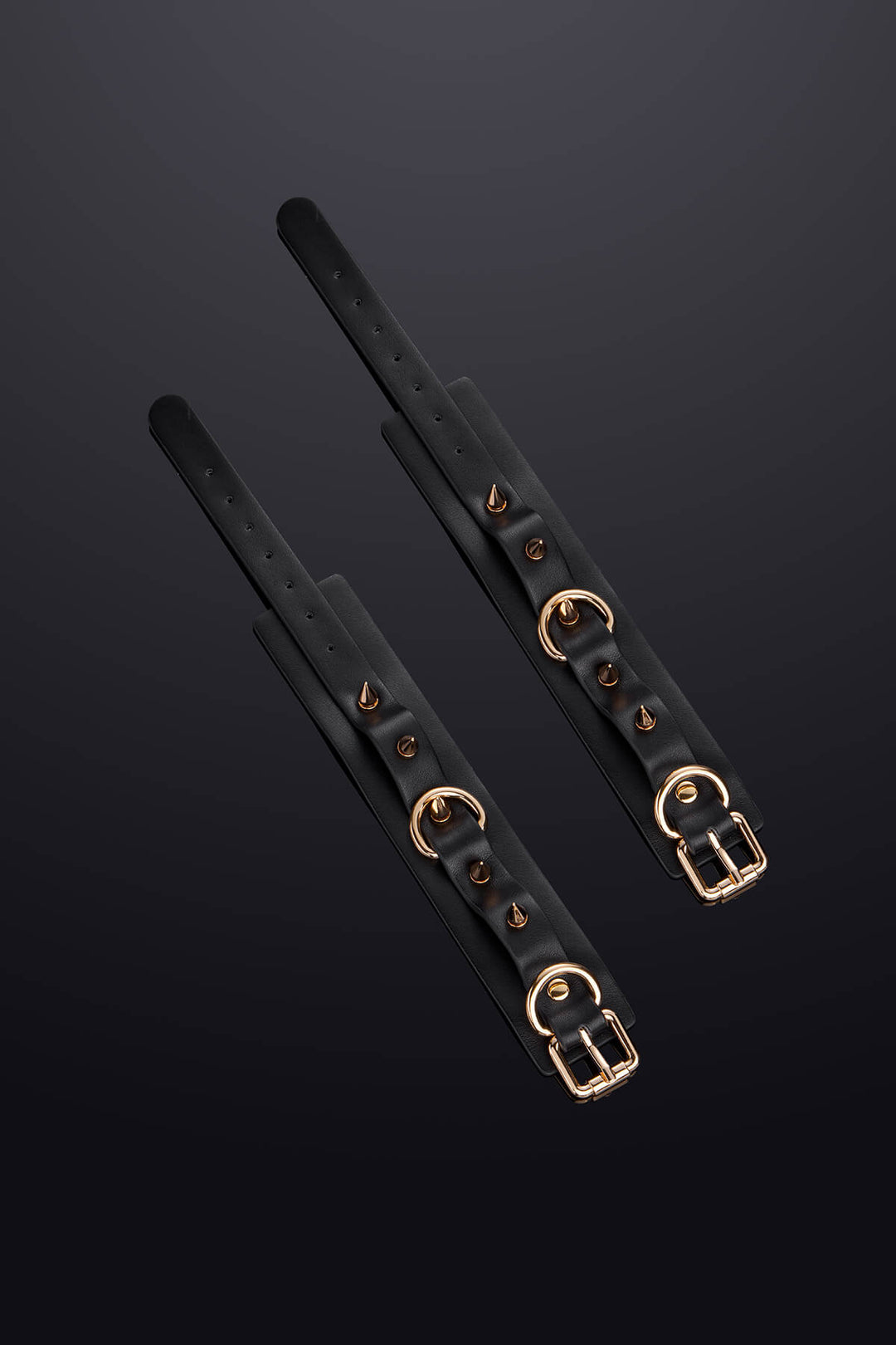 Thorn Leather Wrist Cuffs Black