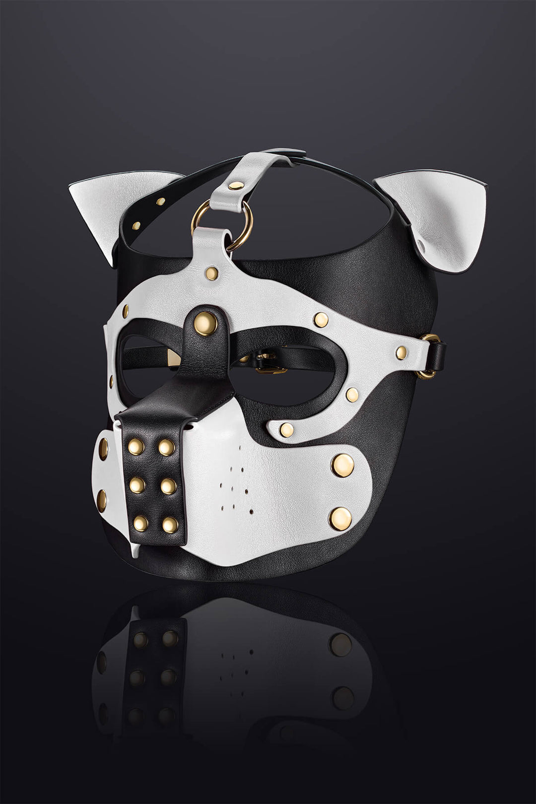 Vortex Leather Bondage Puppy Hood White