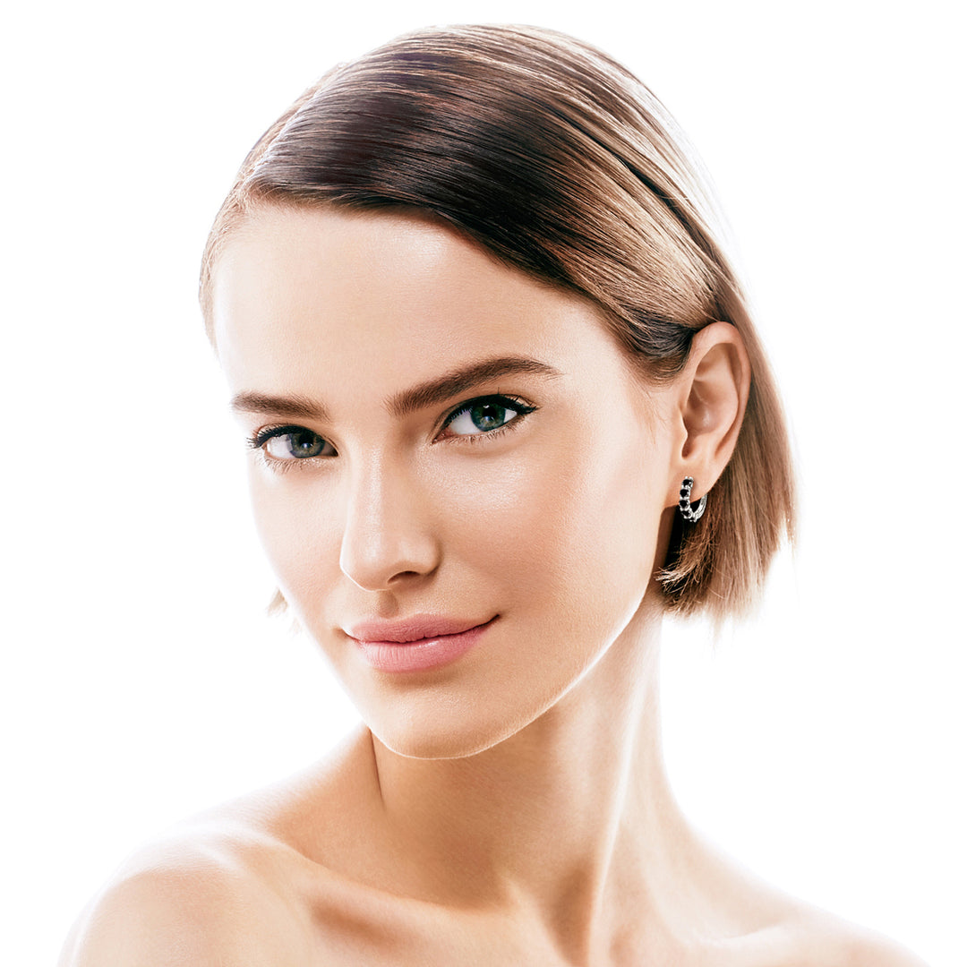 Reverie Ohrhänger mit Strasssteinen in Schwarz