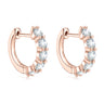 Reverie Moissanite Loop Earrings Rose Gold
