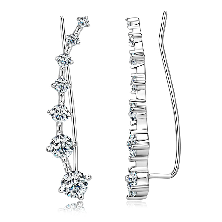 Reverie Orecchini a Striscia di Strass Argento