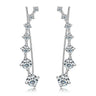 Reverie Moissanite Strip Earrings Silver