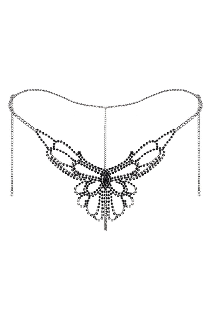 Reverie Perizoma Farfalla con Strass Nero