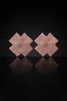 Reverie Rhinestone Cross-Shaped Pasties Rose Gold