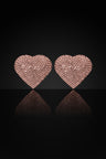 Reverie Rhinestone Fine Heart Pasties Rose Gold