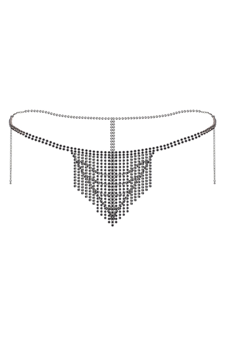 Reverie Perizoma con Nappine e Strass Nero