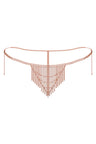 Reverie Rhinestone Tassel Thong Rose Gold