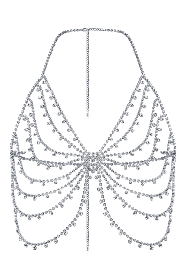 Reverie Rhinestone Ripple Soft Bra Silver