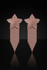 Reverie Rhinestone Shooting Star Dangle Pasties Rose Gold